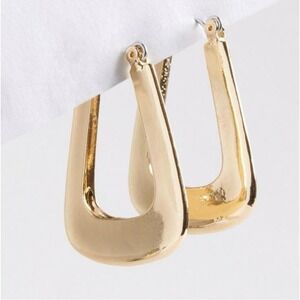Torrid Gold Tone Hoop‎ Earrings U Shaped Chunky Statement Jewelry